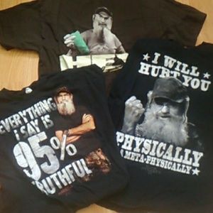 3 Uncle Si Duck Commander tshirts